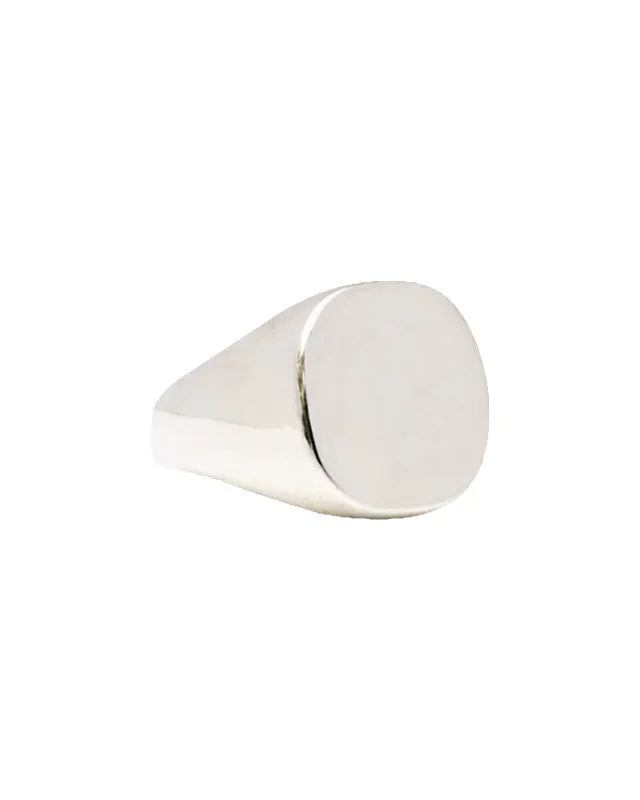 Blank Slate Signet - Silver & Platinum made by Bloedstone