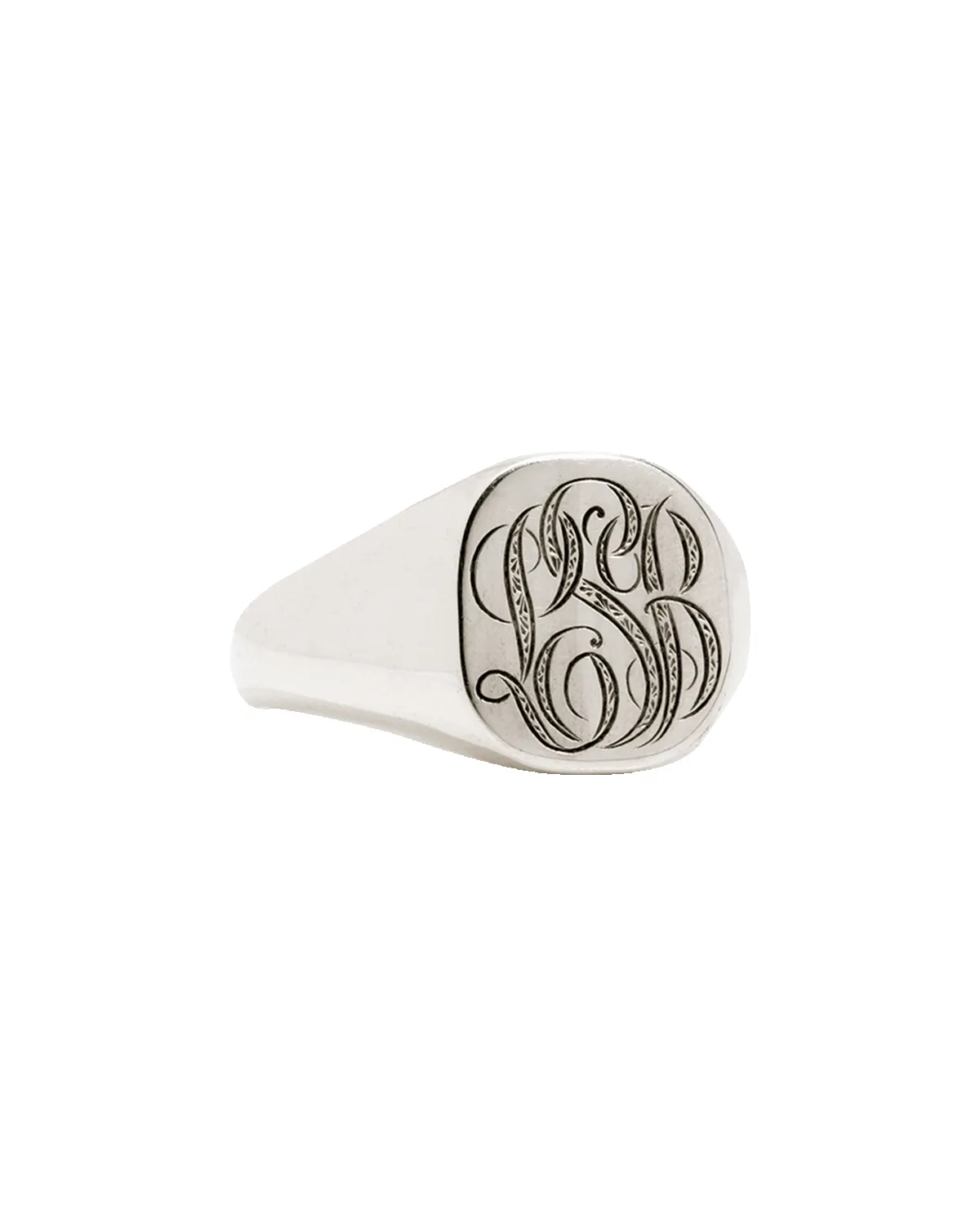 Monogram Signet - Silver & Platinum sold by Bloedstone product image thumbnail 3