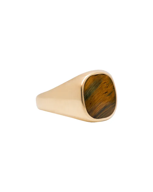 Tigers Eye Signet Ring made by Bloedstone