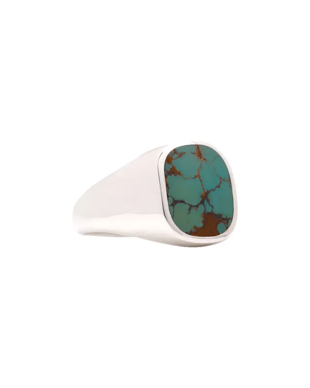 Turquoise in Silver - Size 8 1/2 made by Bloedstone