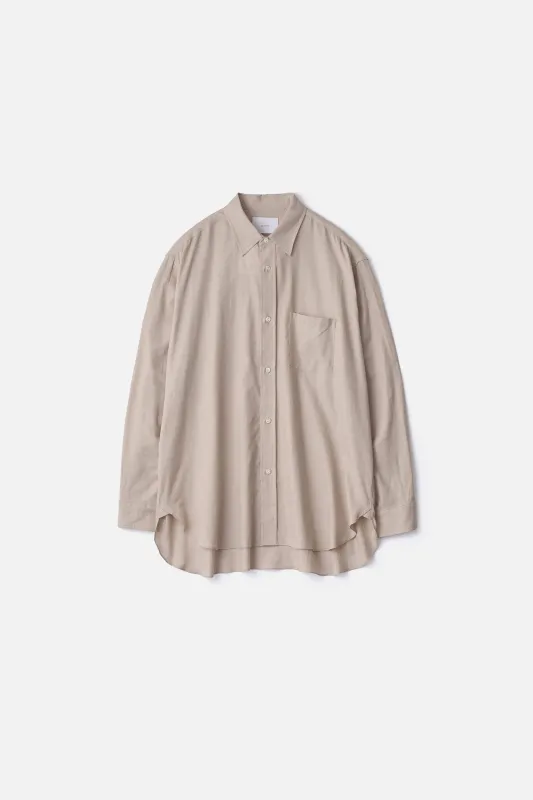 COTTON SILK OVERSIZED PLACKET SHIRT made by ssstein