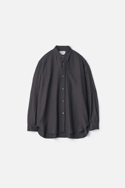 WOOL SILK OVERSIZED PLACKET SHIRT made by ssstein