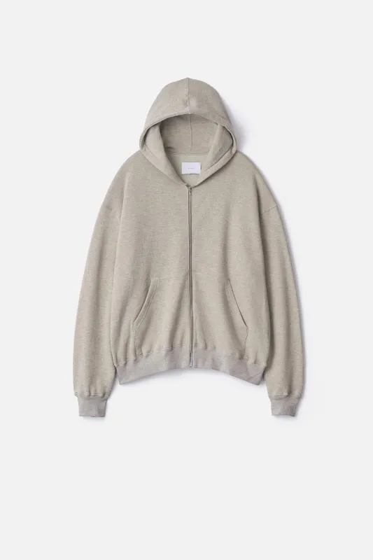 COTTON CASHMERE SWEAT ZIP HOODY made by ssstein