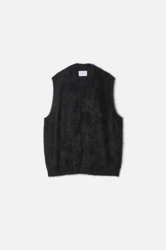 CASHMERE SHAGGY KNIT VEST made by ssstein