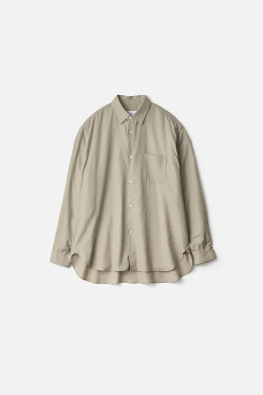 COTTON/SILK OVERSIZED REGULAR COLLAR SHIRT made by ssstein