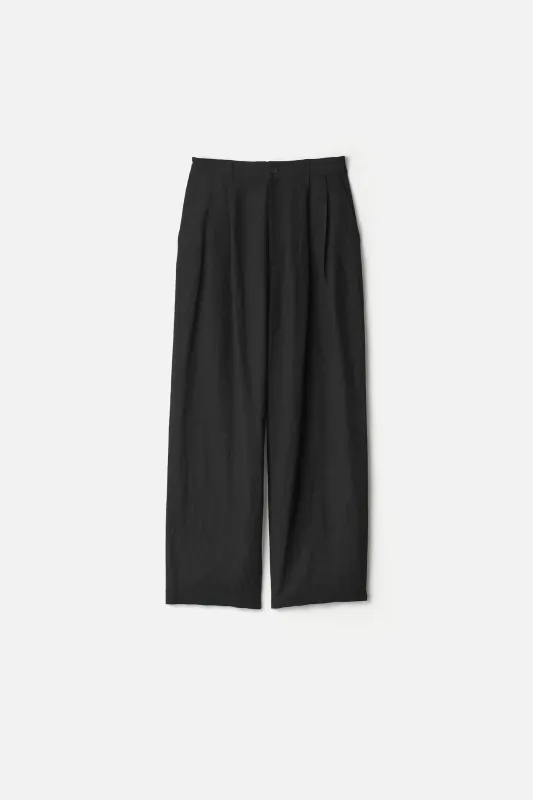 RAYON/LINEN WIDE EASY TROUSERS sold by ssstein