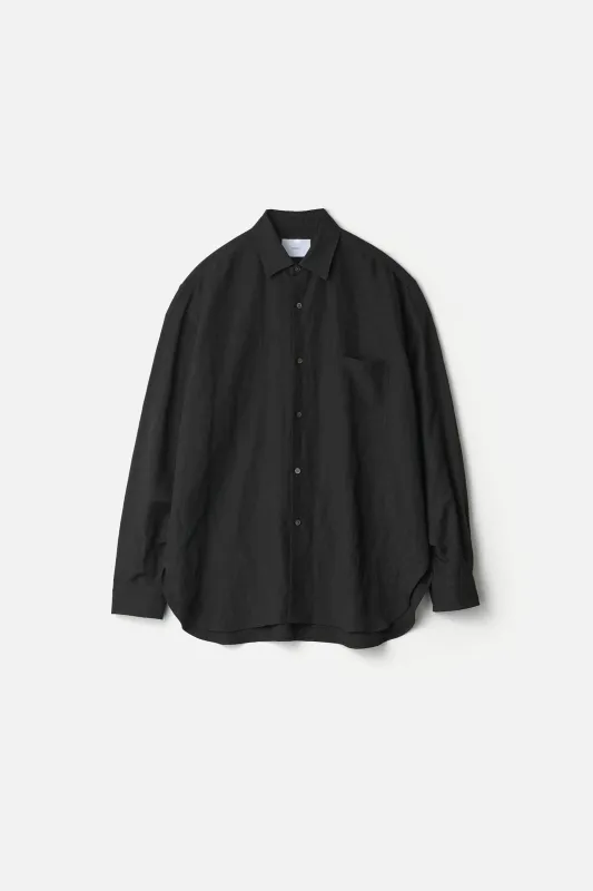 RAYON/LINEN OVERSIZED DOWN PAT SHIRT made by ssstein