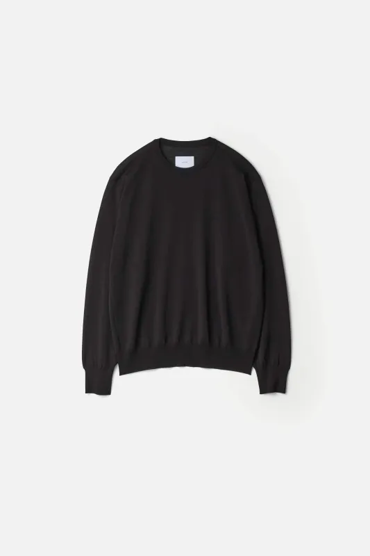 WOOL/SILK KNIT CREW NECK LS made by ssstein