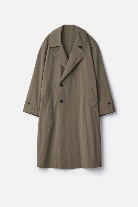 WINDPROOF NYLON DOUBLE BREASTED COAT made by ssstein