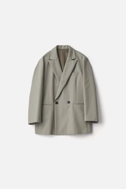 TECNO COTTON OVERSIZED PEAK LAPEL LONG JACKET made by ssstein