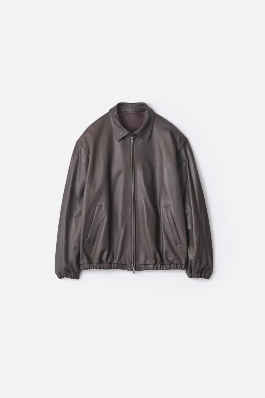 LAMBS LEATHER LIGHT ZIP JACKET made by ssstein