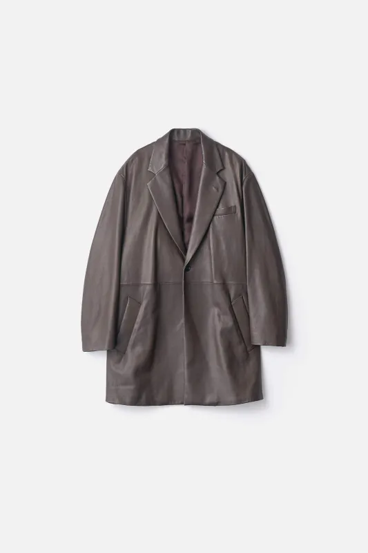 LAMBS LEATHER HALF COAT made by ssstein