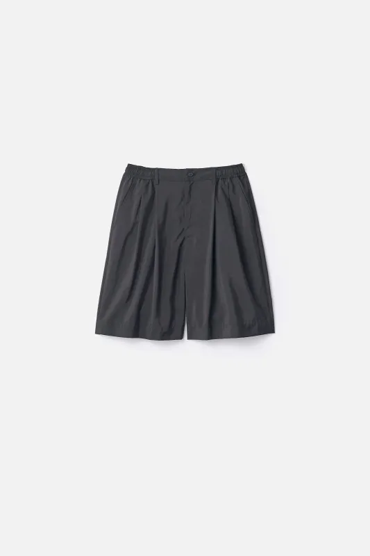 SILK NYLON WIDE EASY SHORT TROUSERS made by ssstein