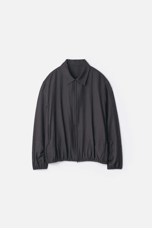 WOOL SILK COLLARED ZIP JACKET sold by ssstein