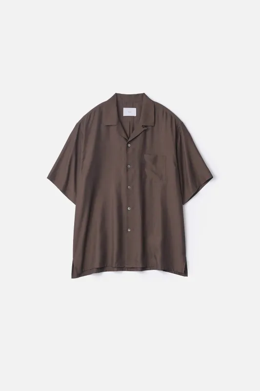 CUPRO TWILL OVERSIZED OPEN COLLAR SS SHIRT made by ssstein