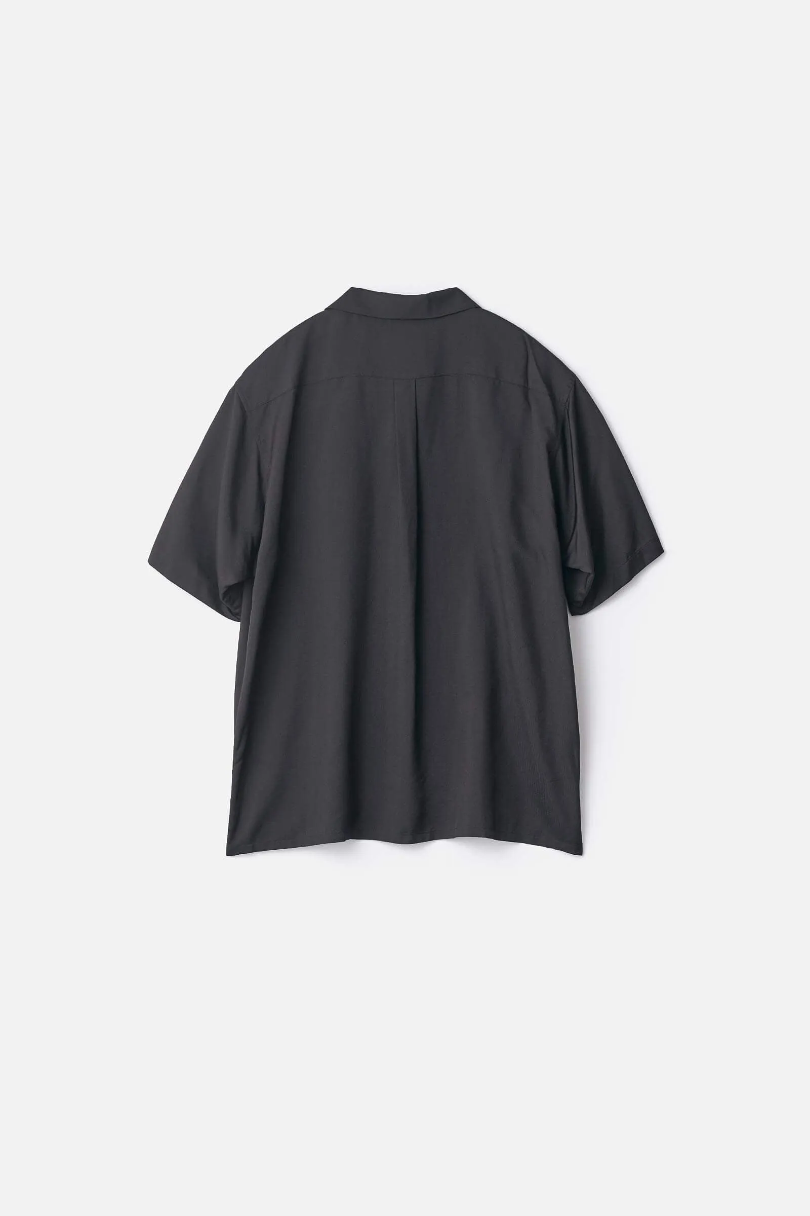 SILK CUPRO TWILL OPEN COLLAR S/S SHIRT sold by ssstein product image thumbnail 3