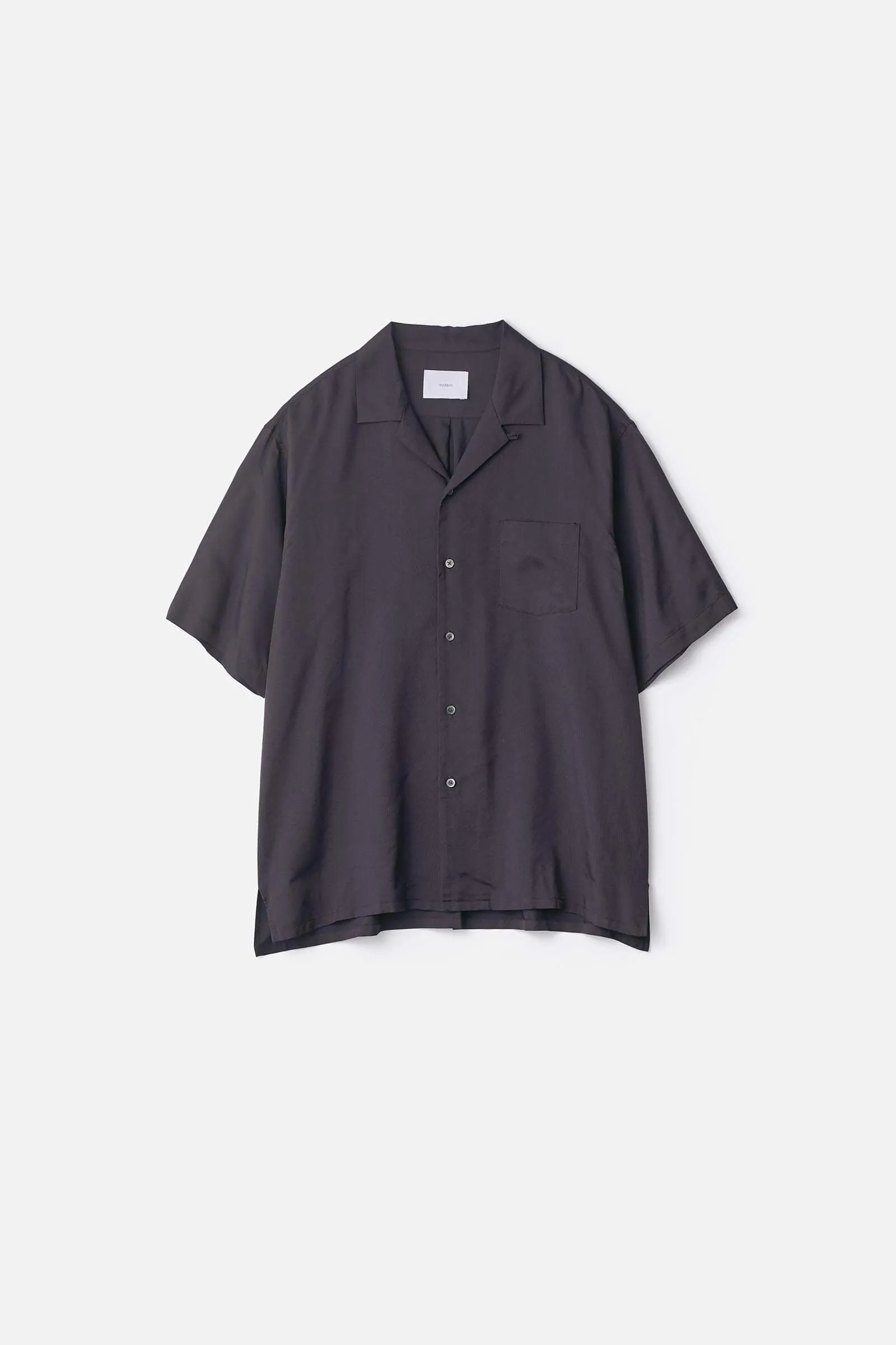 SILK CUPRO TWILL OPEN COLLAR S/S SHIRT sold by ssstein product image thumbnail 2