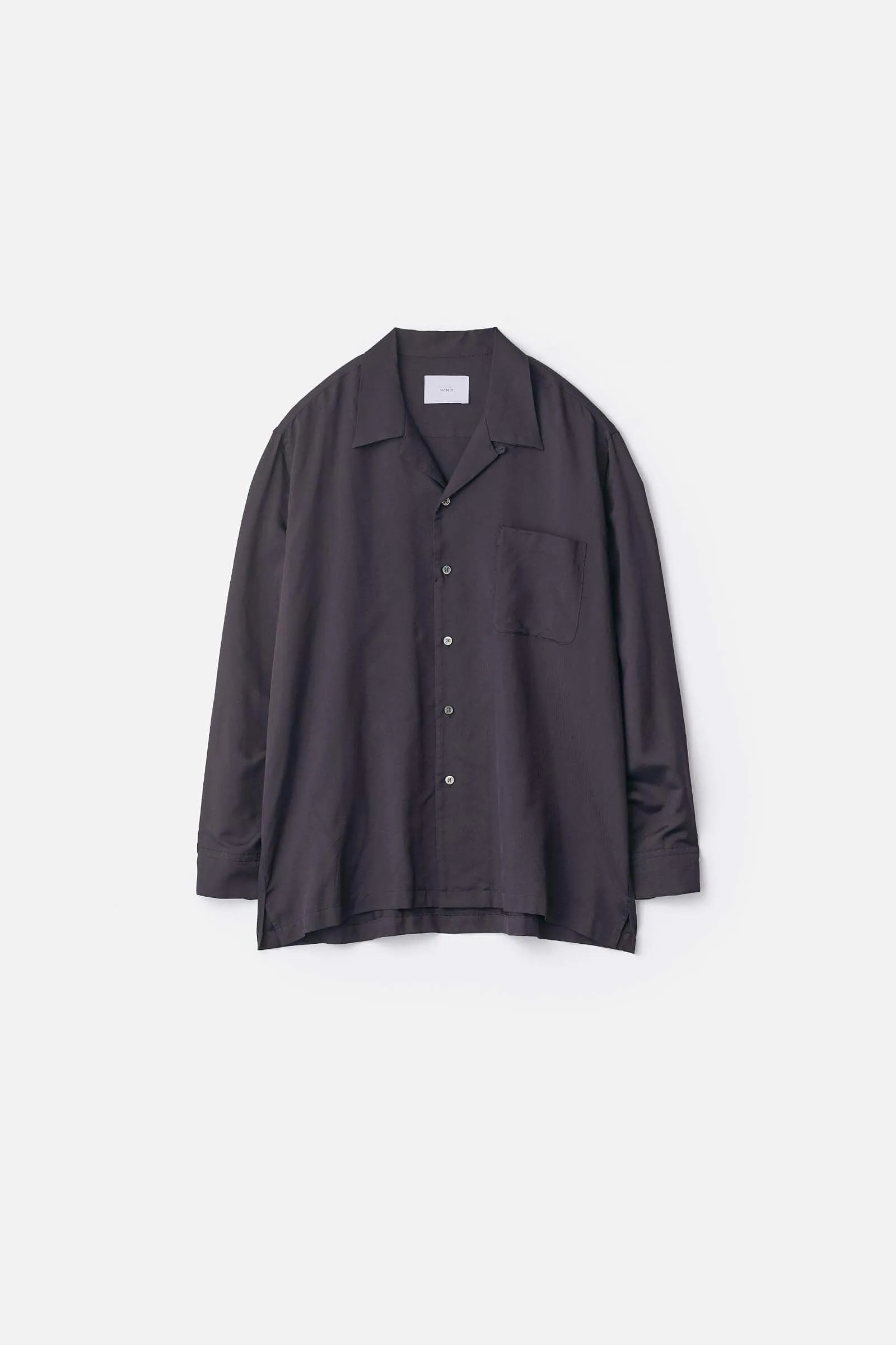 SILK CUPRO TWILL OPEN COLLAR SHIRT sold by ssstein product image thumbnail 3