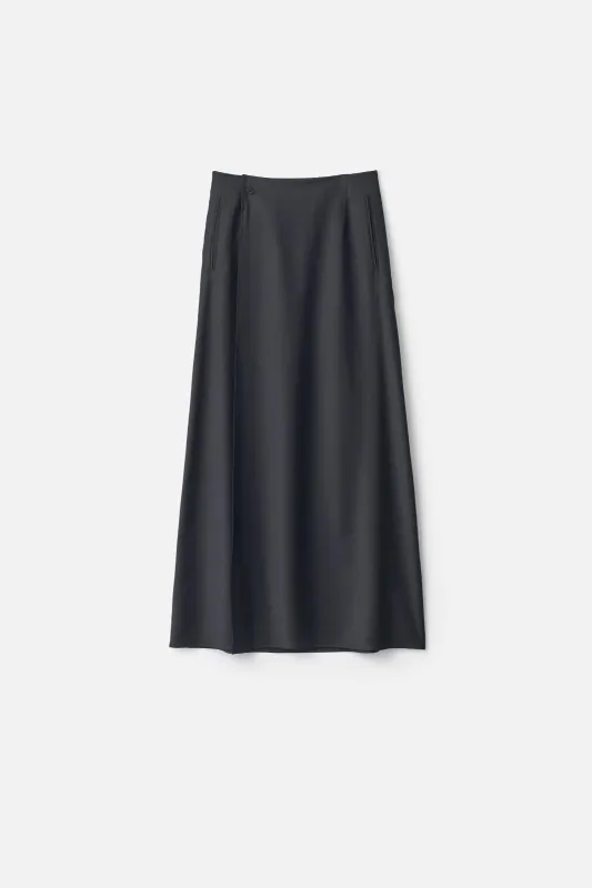 WOOL SILK WRAP SKIRT made by ssstein