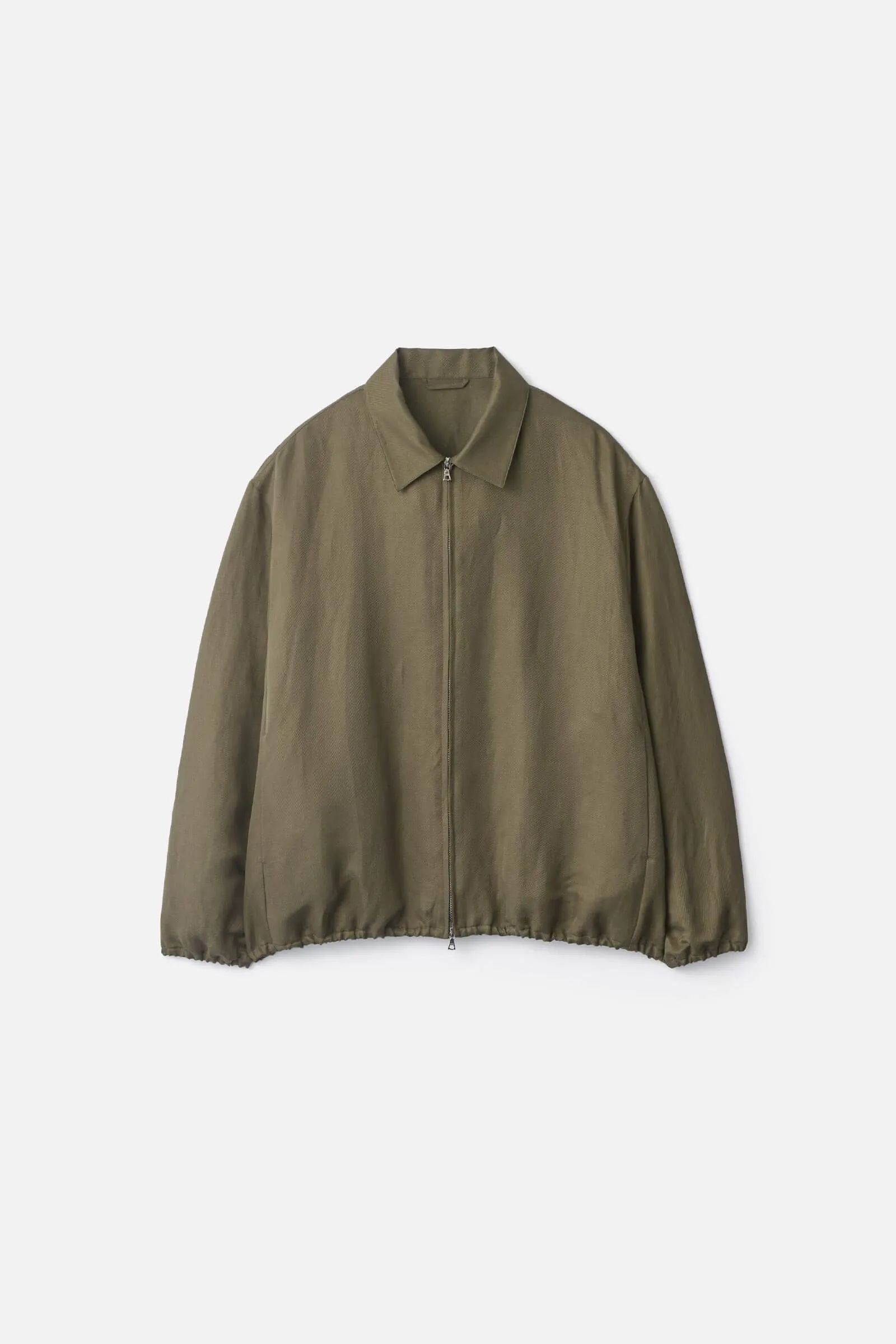 SILK LINEN TWILL LIGHT ZIP JACKET sold by ssstein product image thumbnail 3
