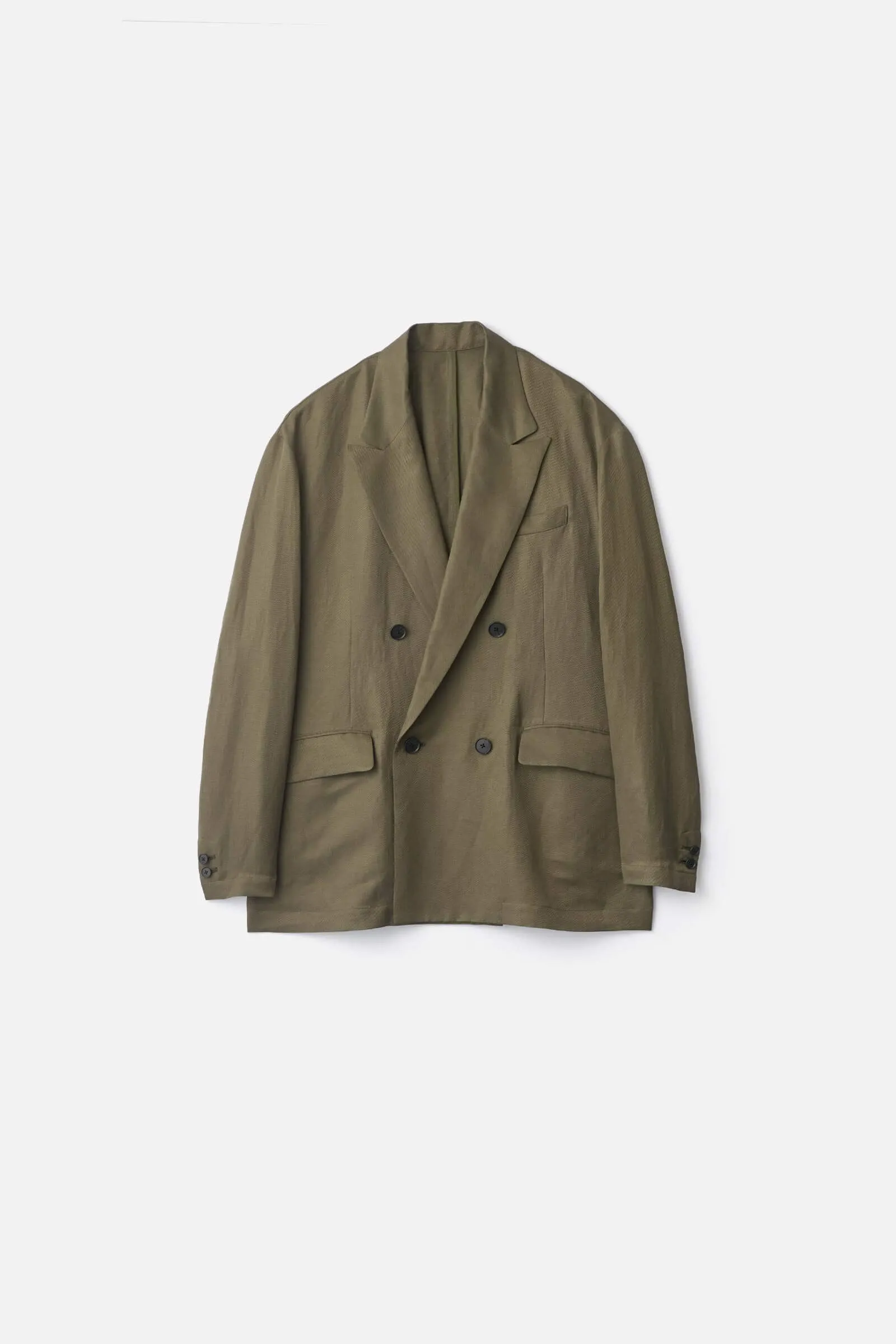 SILK LINEN TWILL DOUBLE BREASTED BLAZER sold by ssstein product image thumbnail 3