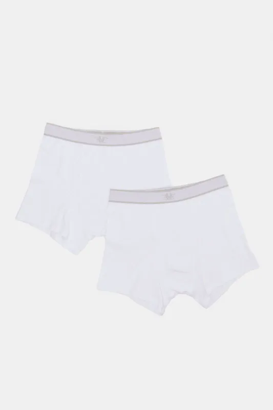 Men White Hipsters Briefs Set (Pack of 2) sold by Redtag