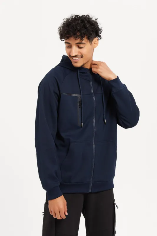 Men Navy Athletic Sweatshirt With Hoodie sold by Redtag
