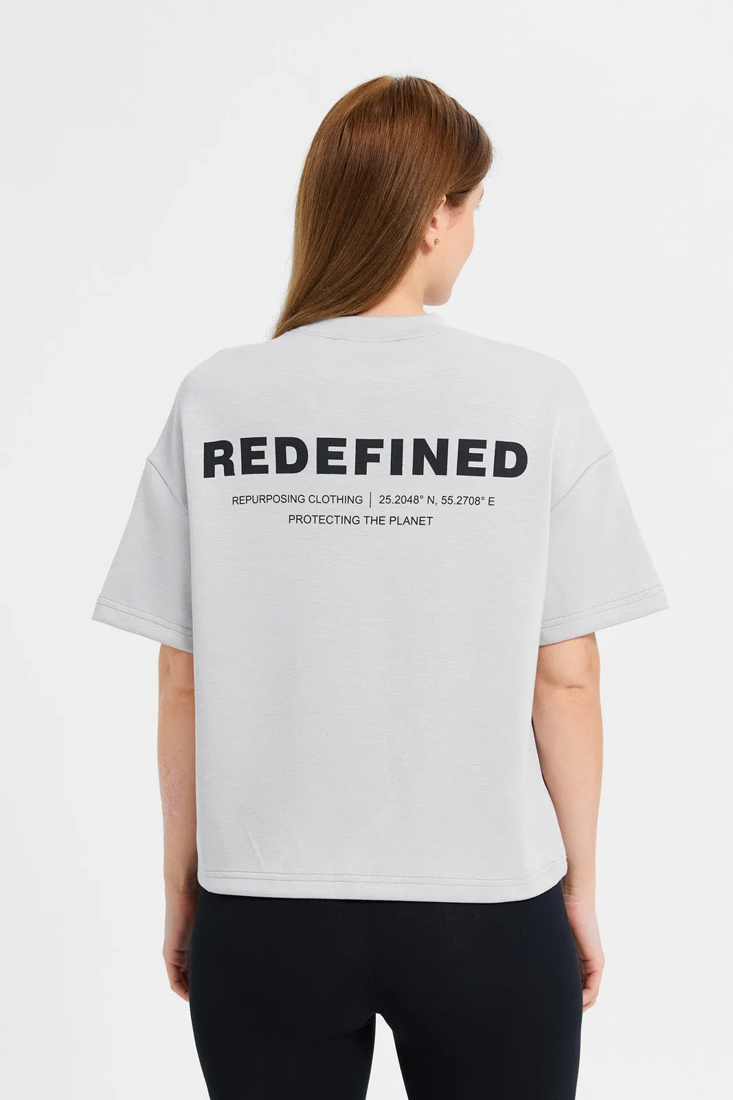 Woman Ecru Active Redefined T-Shirt sold by Redtag product image thumbnail 3