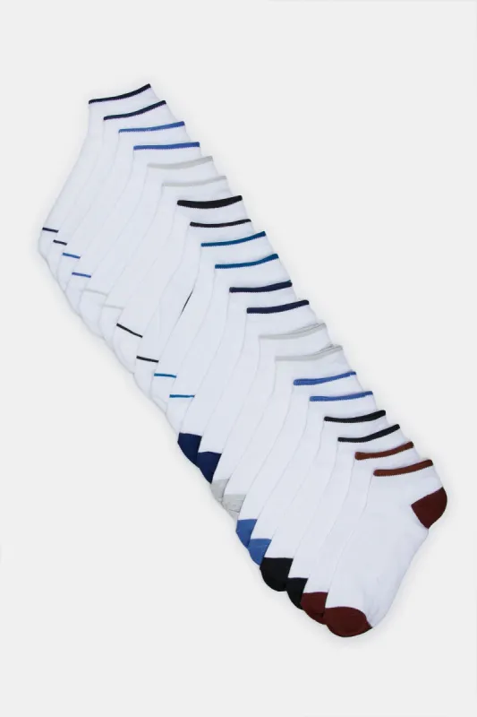 Men White Assorted Socks Set (10 Pairs) sold by Redtag