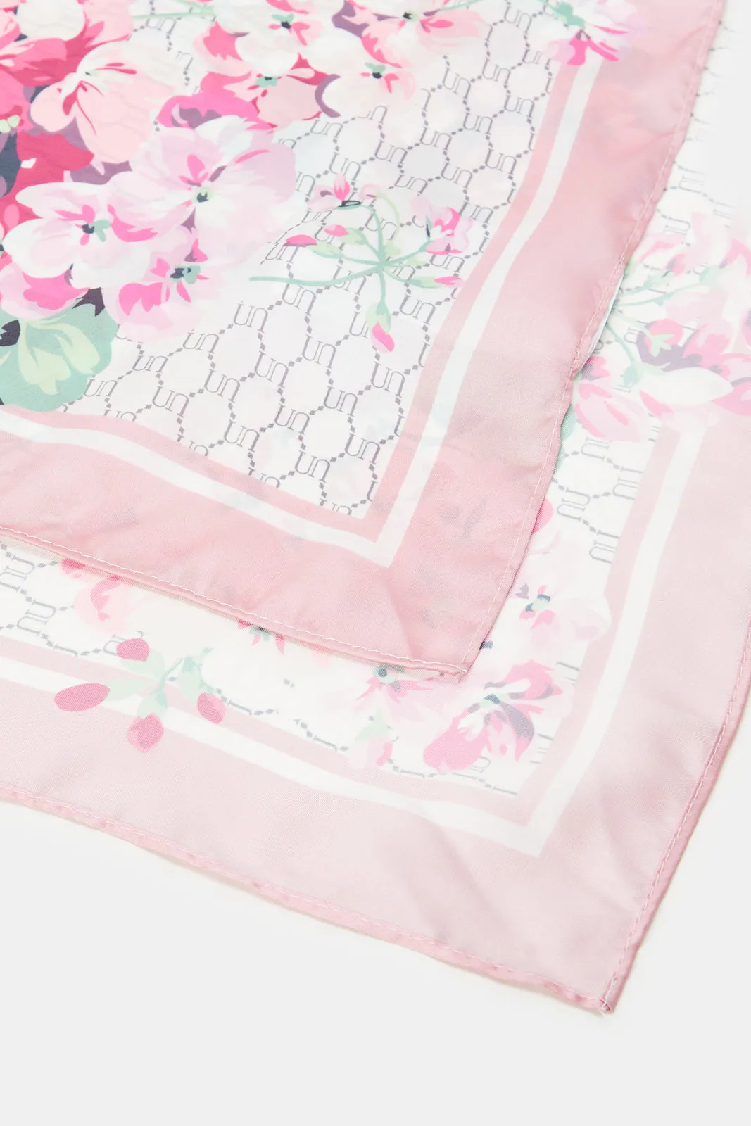 Women White And Pink Printed Scarf sold by Redtag product image thumbnail 4