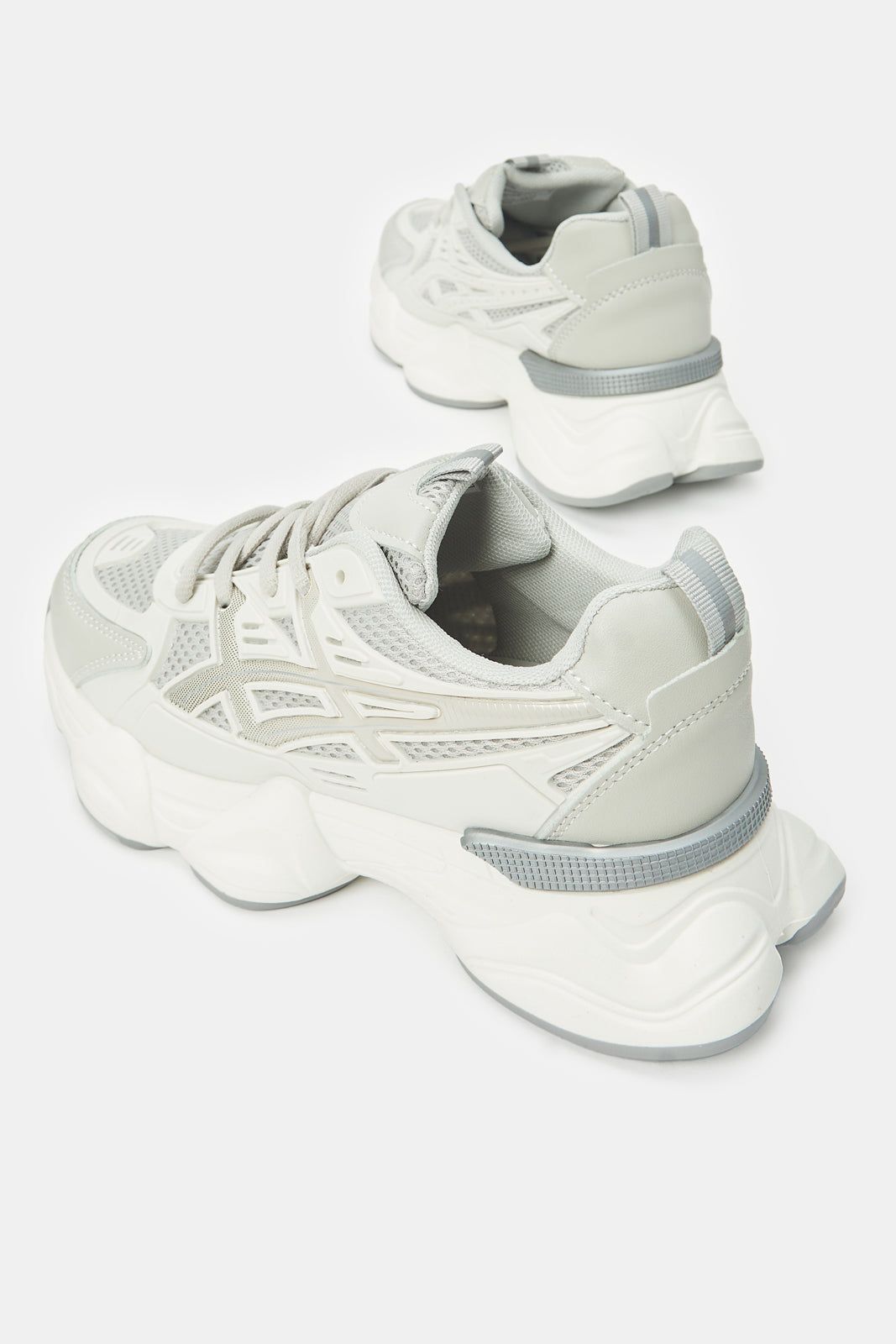 Women Grey Natural Sporty Lace Up Sneakers sold by Redtag product image thumbnail 4