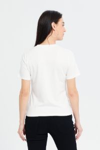 Women Ivory Printed T-Shirt sold by Redtag