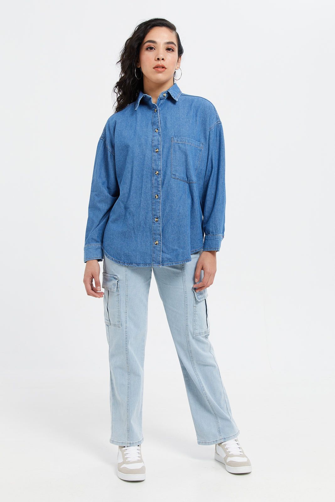 Women Denim Plain Blouse sold by Redtag product image thumbnail 2