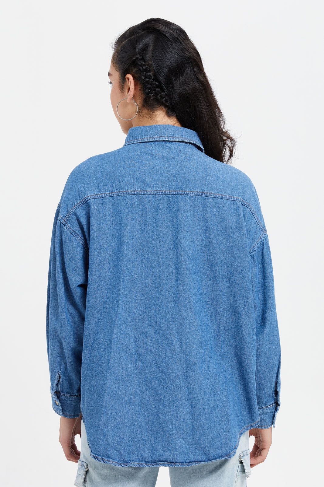 Women Denim Plain Blouse sold by Redtag product image thumbnail 3