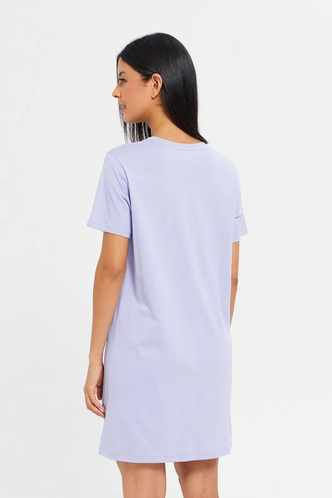 Women Lilac Snoopy Print Nightshirt sold by Redtag product image thumbnail 3