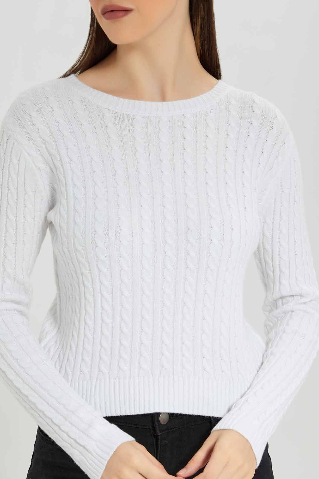 Women Ivory Knitted Pullover sold by Redtag product image thumbnail 3