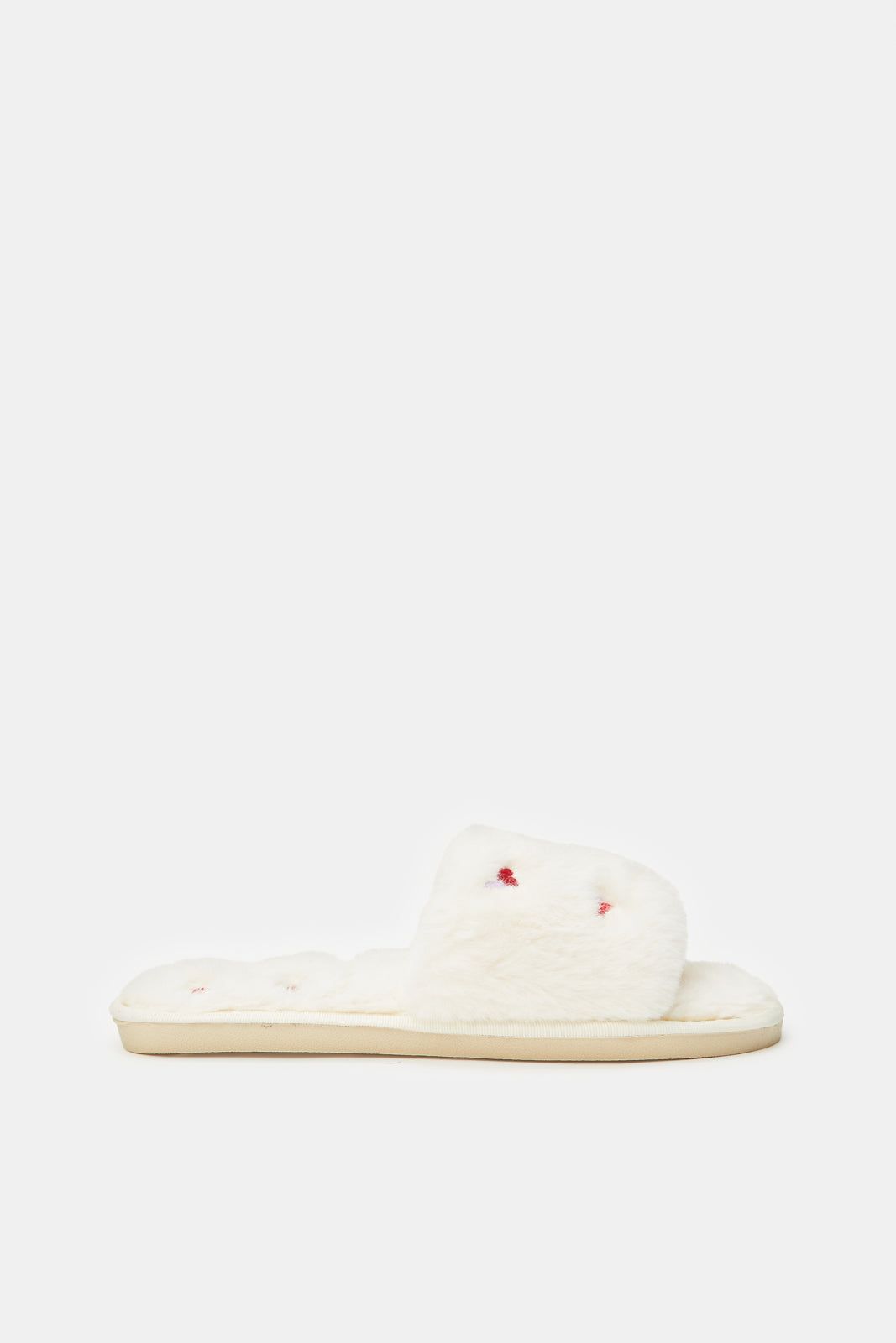 Women White Embroidered Slipper sold by Redtag