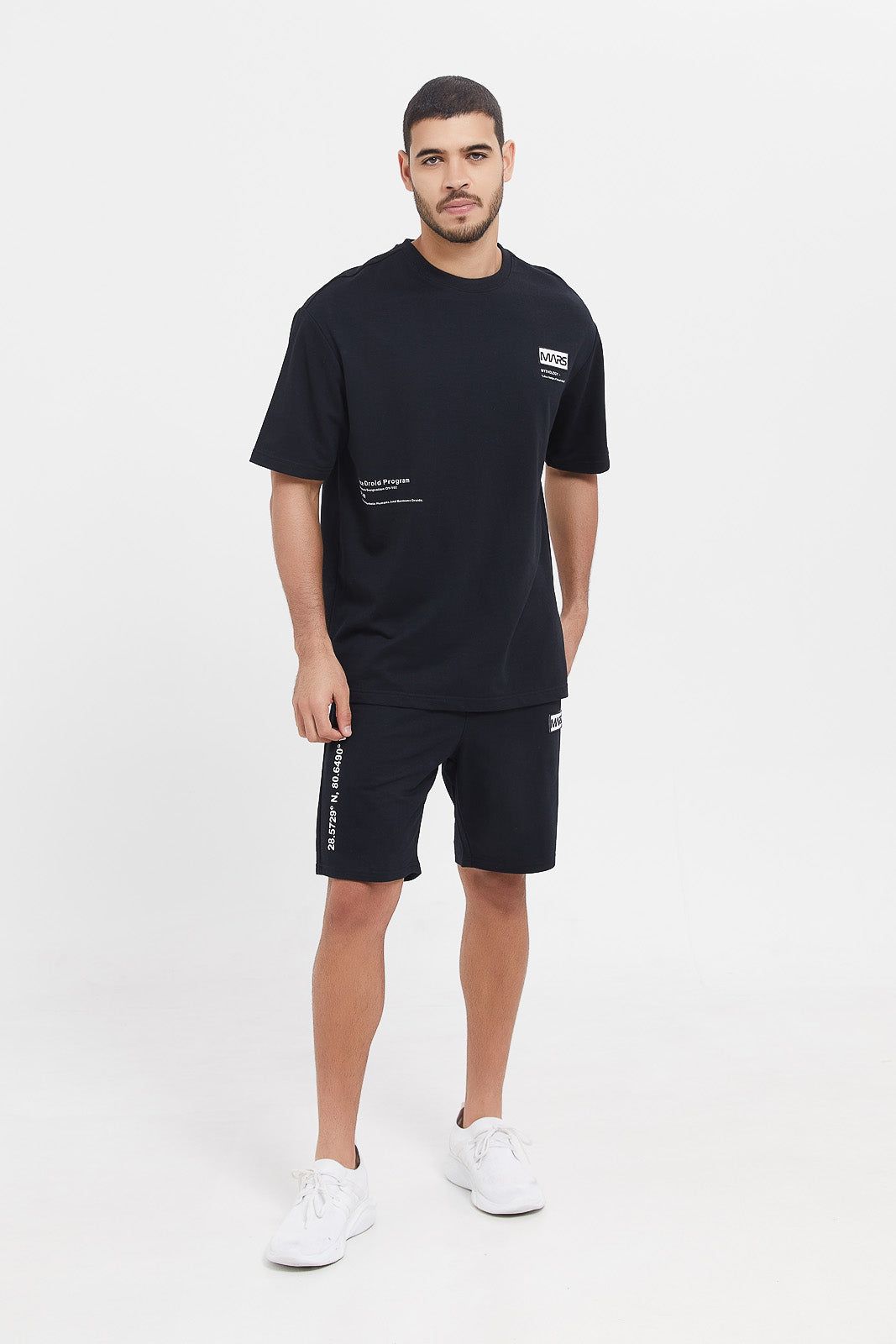 Men Black Embroidered Lounge Shirt sold by Redtag product image thumbnail 2