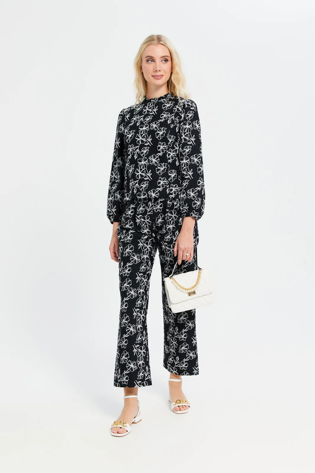 Women Black Printed Blouse sold by Redtag product image thumbnail 2