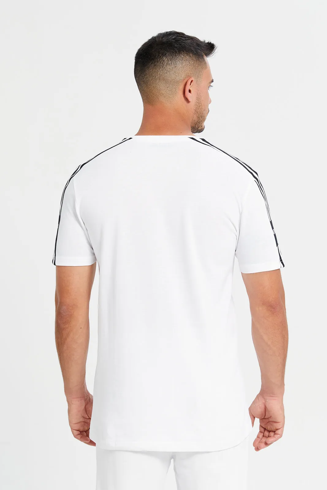 Men White Printed Active T-Shirt sold by Redtag product image thumbnail 3