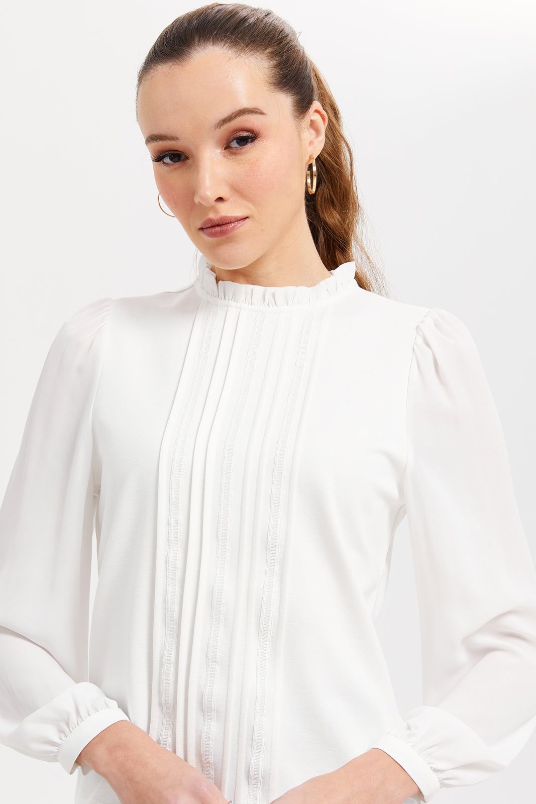 Women Ivory Pleated Top sold by Redtag product image thumbnail 4