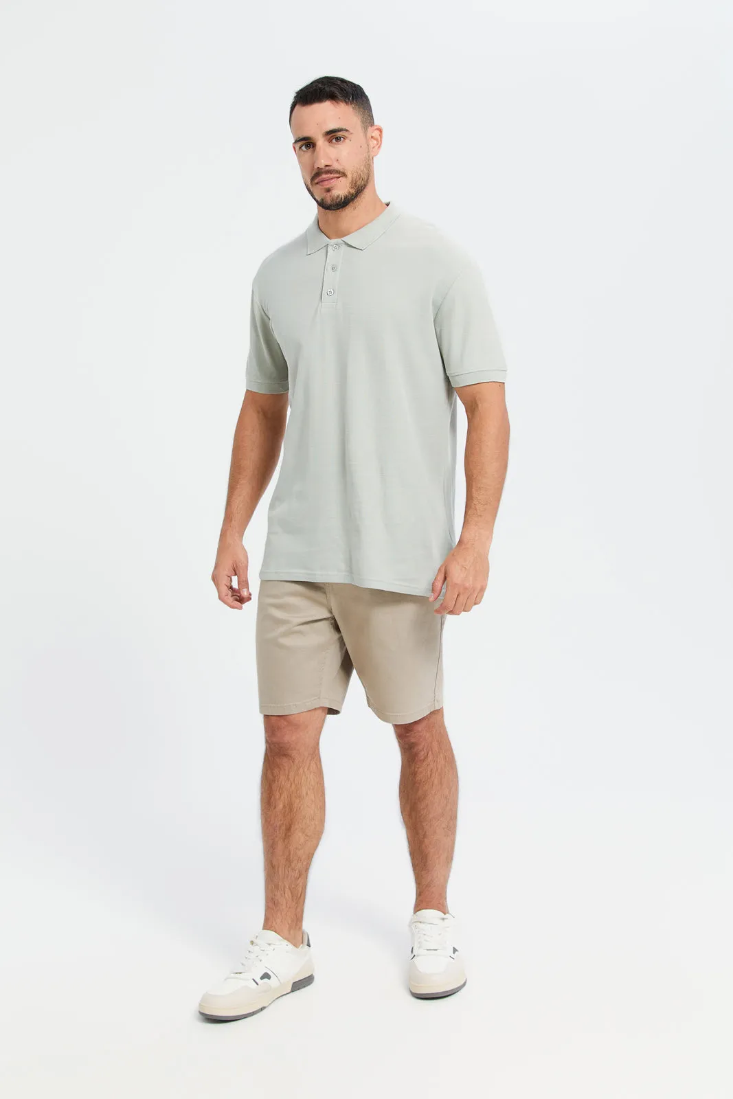 Men Grey Basic Polo Shirt sold by Redtag product image thumbnail 2