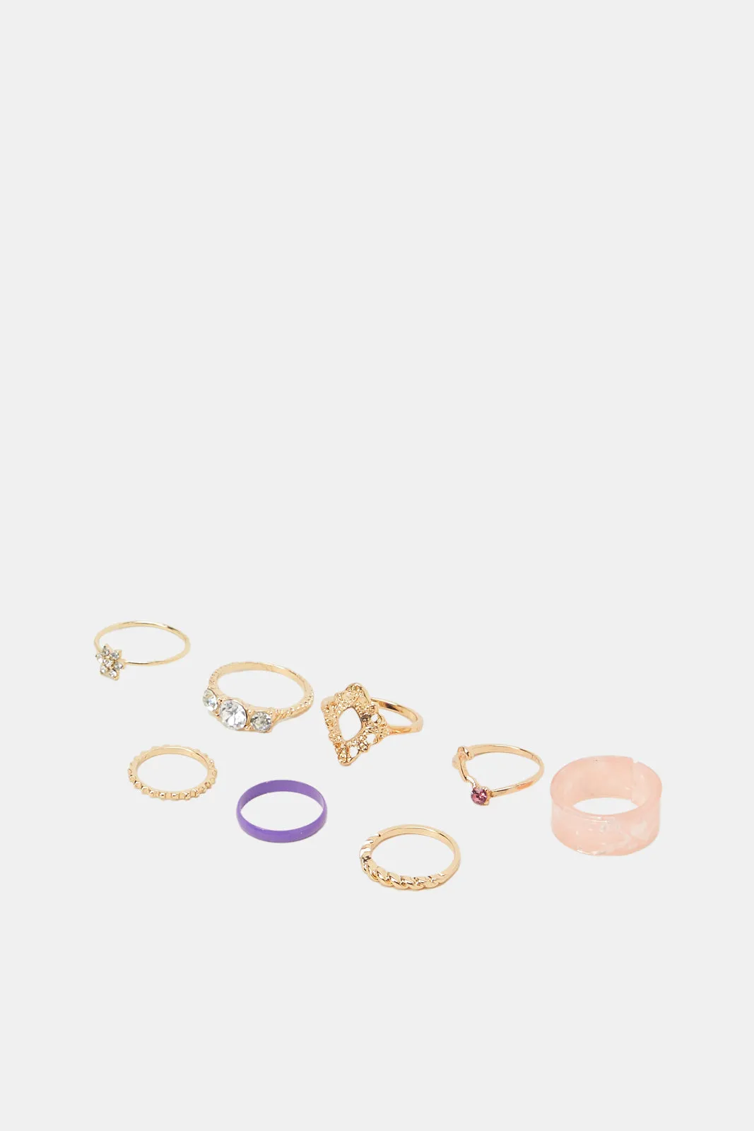 Women Assorted Embellished Ring Set (8 Piece) sold by Redtag product image thumbnail 2