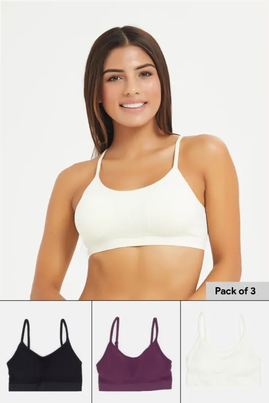 Women Assorted Comfort Bra Set (Pack Of 3) sold by Redtag