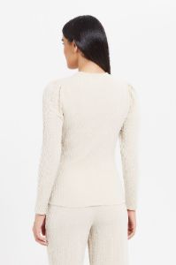 Women Ecru Textured Top sold by Redtag