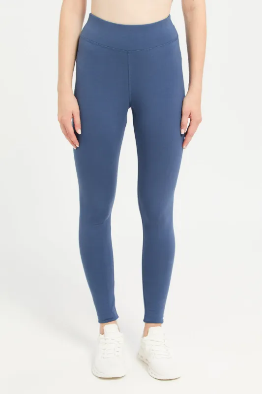 Women Blue Active Leggings sold by Redtag