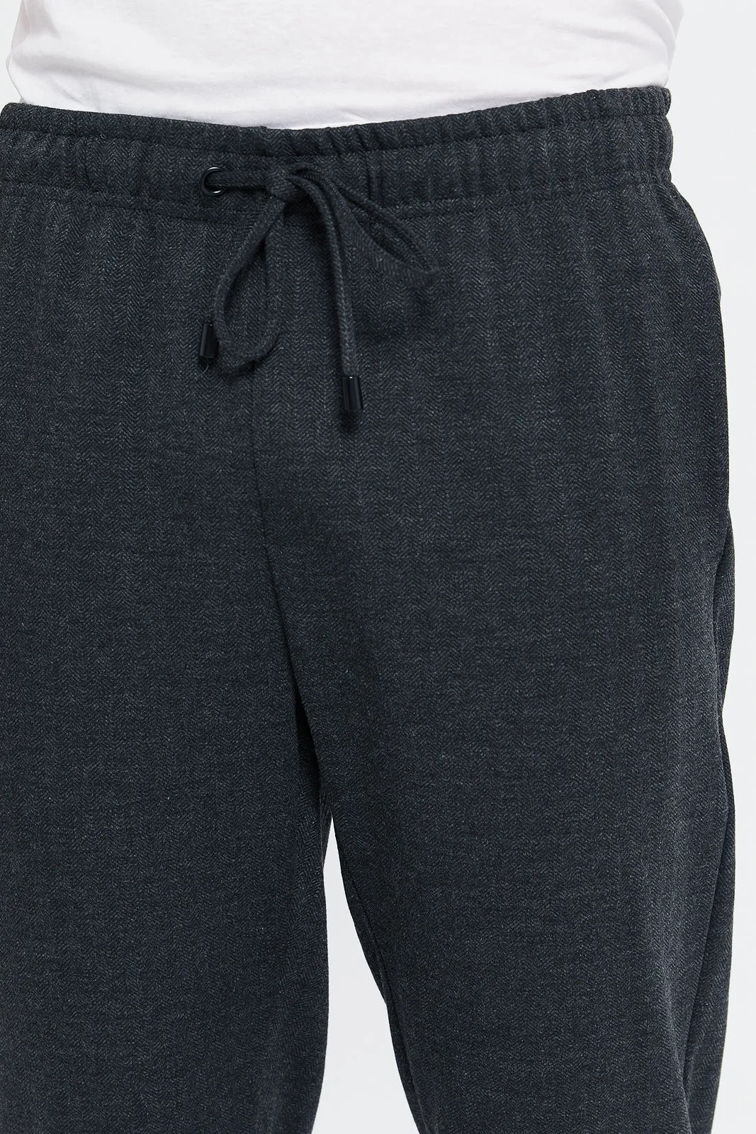 Men Charcoal Pull-On Trousers sold by Redtag product image thumbnail 4
