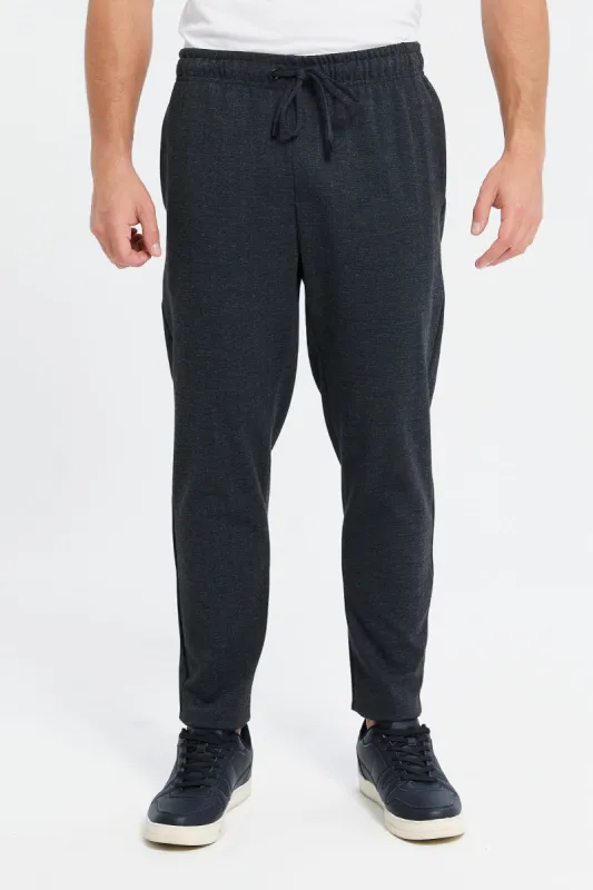 Men Charcoal Pull-On Trousers sold by Redtag