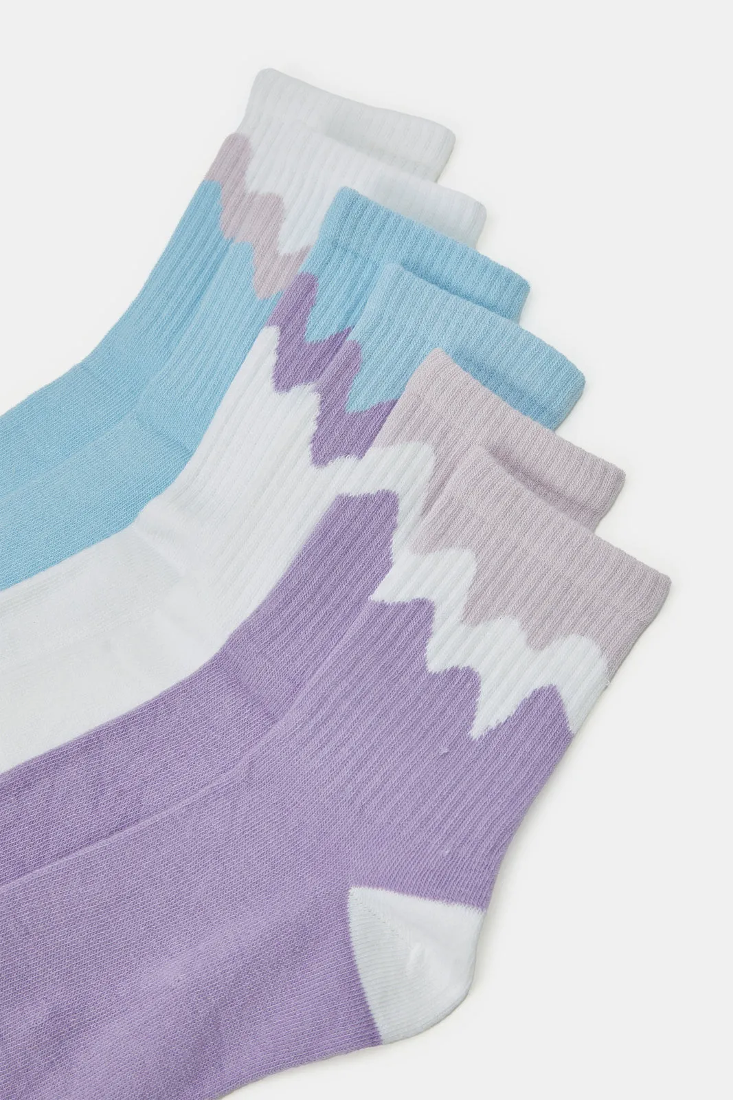 Women Assorted Crew Length Socks (3 Pairs) sold by Redtag product image thumbnail 2