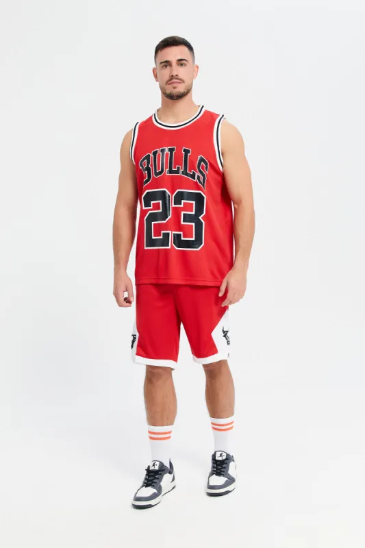 Men Red Sleeveless Active Set (2 Piece) sold by Redtag